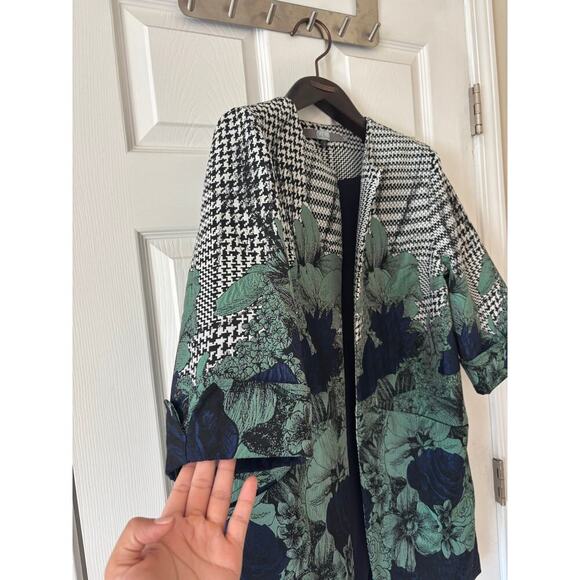 Eva Franco Veronica Car Coat floral sz 8 - Picture 6 of 12